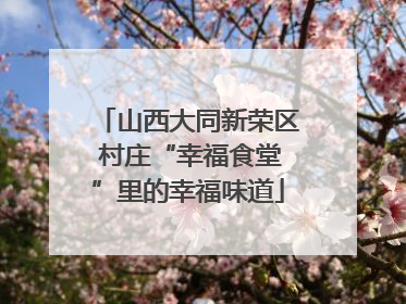 山西大同新荣区 村庄“幸福食堂”里的幸福味道