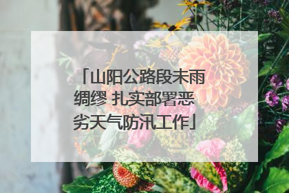 山阳公路段未雨绸缪 扎实部署恶劣天气防汛工作