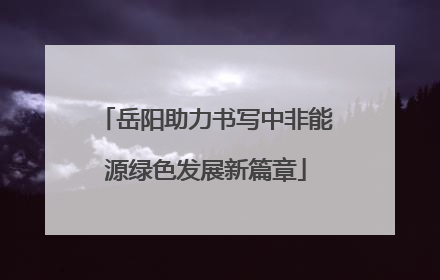 岳阳助力书写中非能源绿色发展新篇章