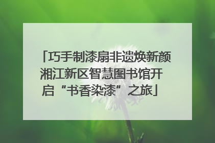 巧手制漆扇非遗焕新颜 湘江新区智慧图书馆开启“书香染漆”之旅