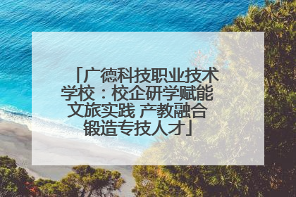 广德科技职业技术学校：校企研学赋能文旅实践 产教融合锻造专技人才