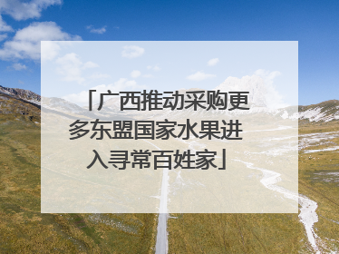 广西推动采购更多东盟国家水果进入寻常百姓家