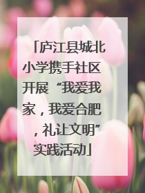 庐江县城北小学携手社区开展“我爱我家，我爱合肥，礼让文明”实践活动
