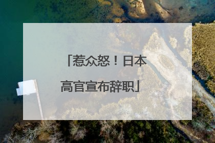 惹众怒！日本高官宣布辞职