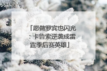 愿做罗宾也闪光：卡鲁索逆袭成雷霆季后赛英雄