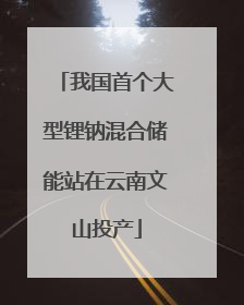 我国首个大型锂钠混合储能站在云南文山投产
