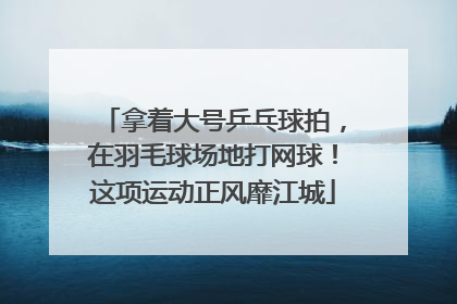 拿着大号乒乓球拍，在羽毛球场地打网球！这项运动正风靡江城