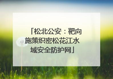 松北公安：靶向施策织密松花江水域安全防护网