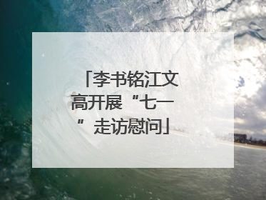 李书铭江文高开展“七一”走访慰问