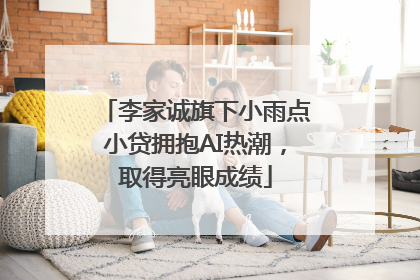 李家诚旗下小雨点小贷拥抱AI热潮，取得亮眼成绩