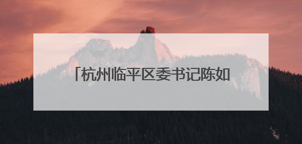 杭州临平区委书记陈如根当选市政协副主席