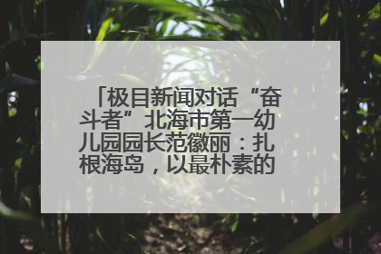 极目新闻对话“奋斗者”北海市第一幼儿园园长范徽丽：扎根海岛，以最朴素的爱践行教育的梦想