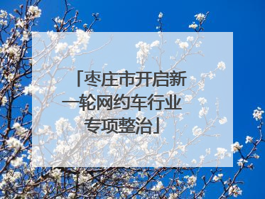 枣庄市开启新一轮网约车行业专项整治