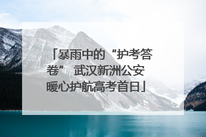 暴雨中的“护考答卷” 武汉新洲公安暖心护航高考首日