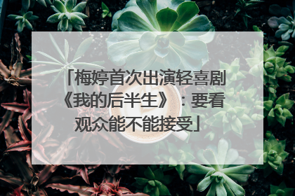 梅婷首次出演轻喜剧《我的后半生》：要看观众能不能接受