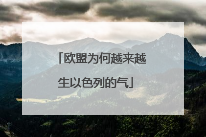 欧盟为何越来越生以色列的气