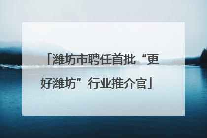 潍坊市聘任首批“更好潍坊”行业推介官