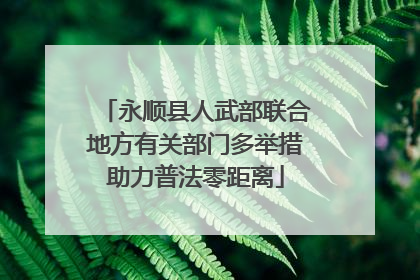 永顺县人武部联合地方有关部门多举措助力普法零距离