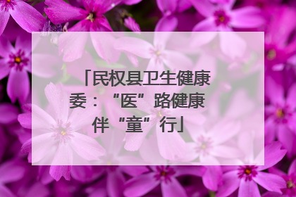 民权县卫生健康委：“医”路健康伴“童”行