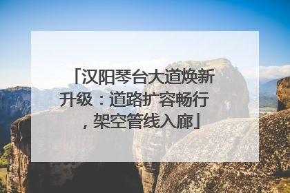 汉阳琴台大道焕新升级：道路扩容畅行，架空管线入廊
