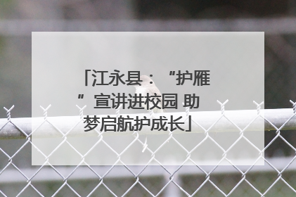 江永县：“护雁”宣讲进校园 助梦启航护成长
