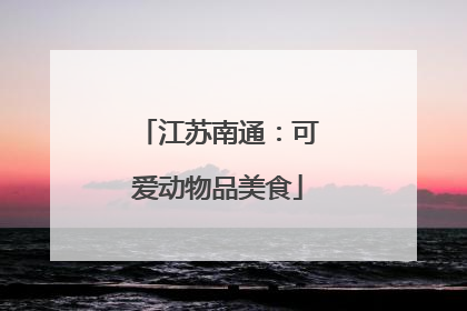 江苏南通：可爱动物品美食