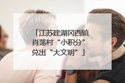 江苏建湖冈西镇肖荡村“小积分”兑出“大文明”