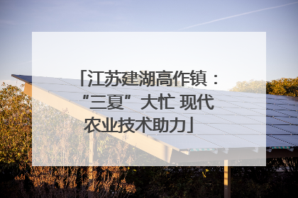 江苏建湖高作镇：“三夏”大忙 现代农业技术助力