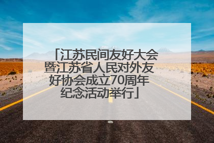 江苏民间友好大会暨江苏省人民对外友好协会成立70周年纪念活动举行