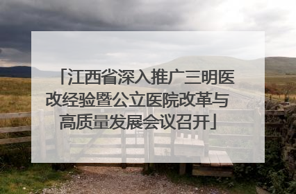 江西省深入推广三明医改经验暨公立医院改革与高质量发展会议召开