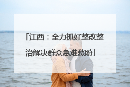 江西：全力抓好整改整治解决群众急难愁盼