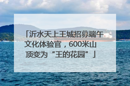 沂水天上王城招募端午文化体验官，600米山顶变为“王的花园”