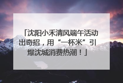 沈阳小禾清风端午活动出奇招，用“一杯米”引爆沈城消费热潮！