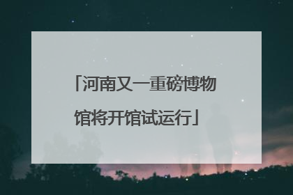 河南又一重磅博物馆将开馆试运行