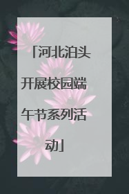 河北泊头开展校园端午节系列活动