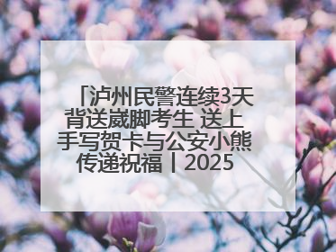 泸州民警连续3天背送崴脚考生 送上手写贺卡与公安小熊传递祝福丨2025四川高考