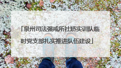 泉州司法强戒所社矫实训队临时党支部扎实推进队伍建设