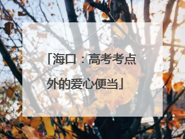 海口：高考考点外的爱心便当