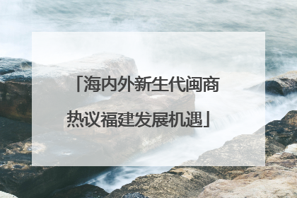 海内外新生代闽商热议福建发展机遇