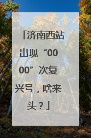 济南西站出现“0000”次复兴号，啥来头？