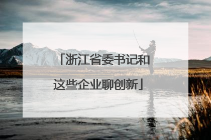 浙江省委书记和这些企业聊创新