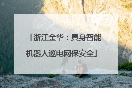 浙江金华：具身智能机器人巡电网保安全