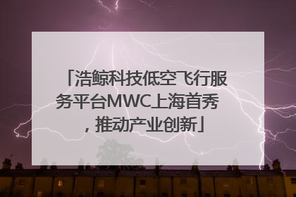 浩鲸科技低空飞行服务平台MWC上海首秀，推动产业创新