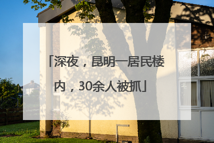深夜，昆明一居民楼内，30余人被抓
