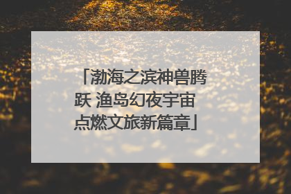 渤海之滨神兽腾跃 渔岛幻夜宇宙点燃文旅新篇章
