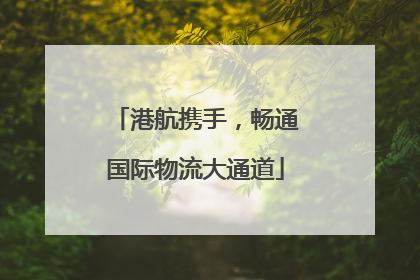 港航携手，畅通国际物流大通道