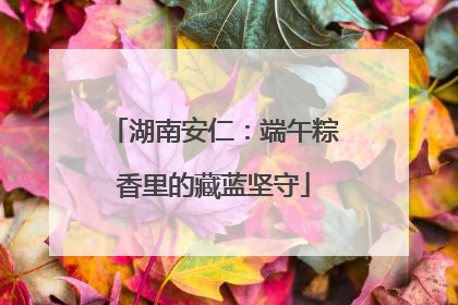湖南安仁：端午粽香里的藏蓝坚守