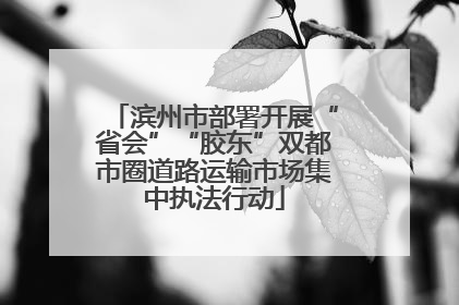 滨州市部署开展“省会”“胶东”双都市圈道路运输市场集中执法行动