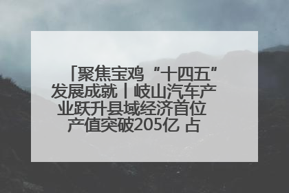 聚焦宝鸡“十四五”发展成就丨岐山汽车产业跃升县域经济首位 产值突破205亿 占规上工业75%