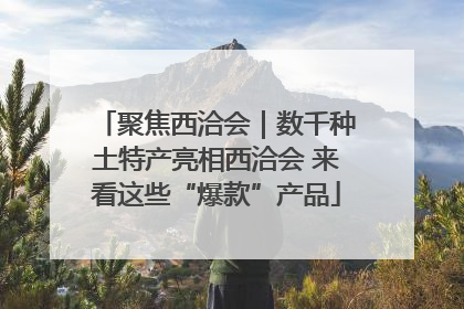 聚焦西洽会｜数千种土特产亮相西洽会 来看这些“爆款”产品